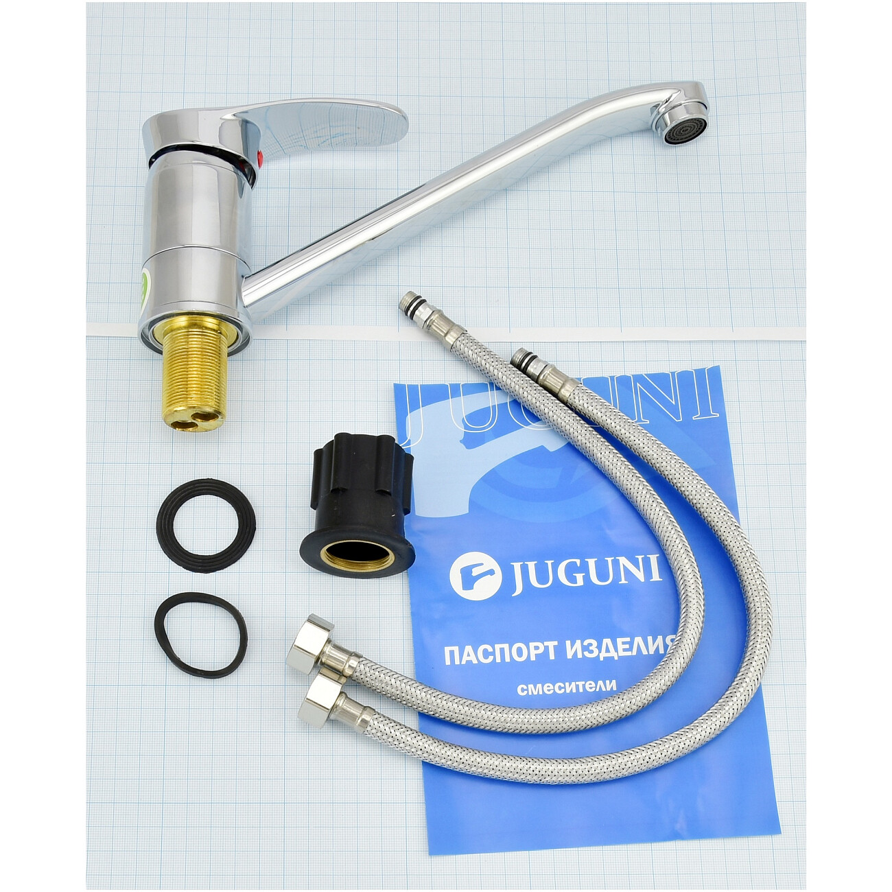 Смеситель для кухни однорычажный хром Juguni Dorado 0402.948C - изображение 7