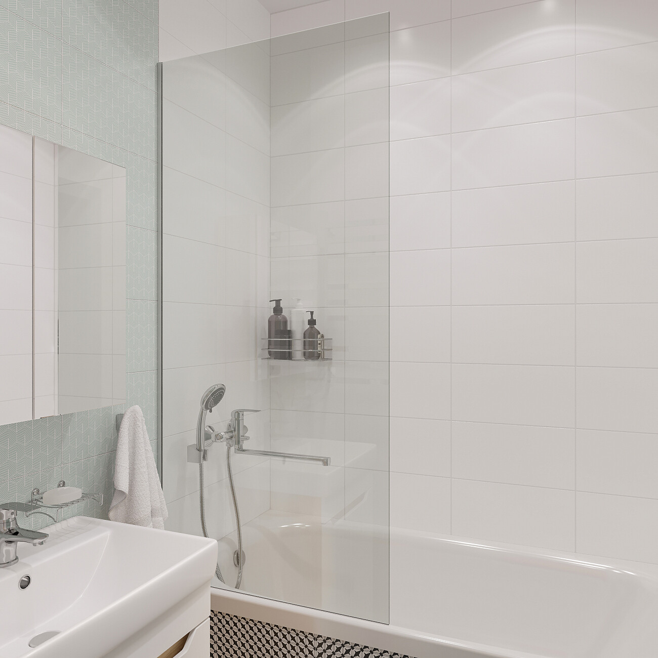 Смеситель универсальный однорычажный с душевым гарнитуром хром Diwo "Тула" TU-03cr - изображение 5