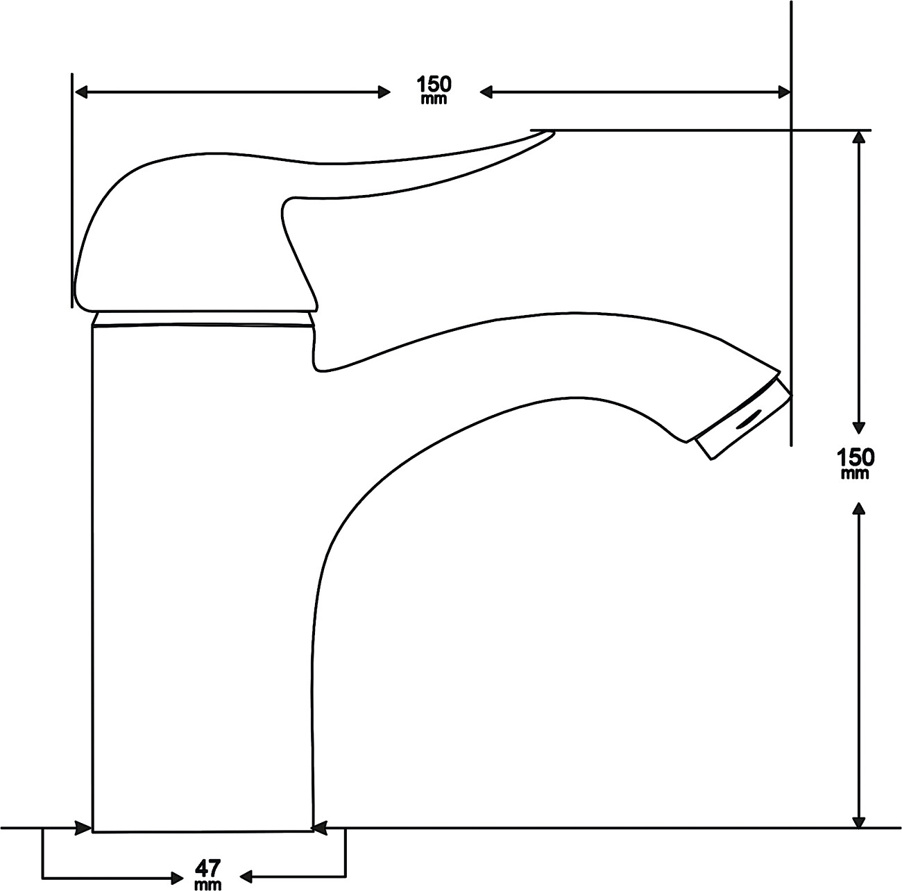 Смеситель для раковины хром Mega Mercan MG-SER114 - изображение 3