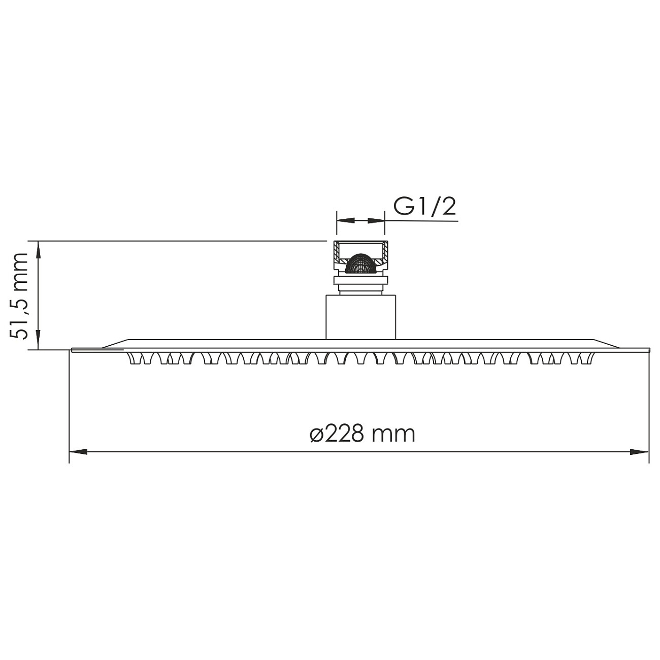 Лейка для тропического душа круглая 23 см розовое золото Wasserkraft A331 - изображение 4