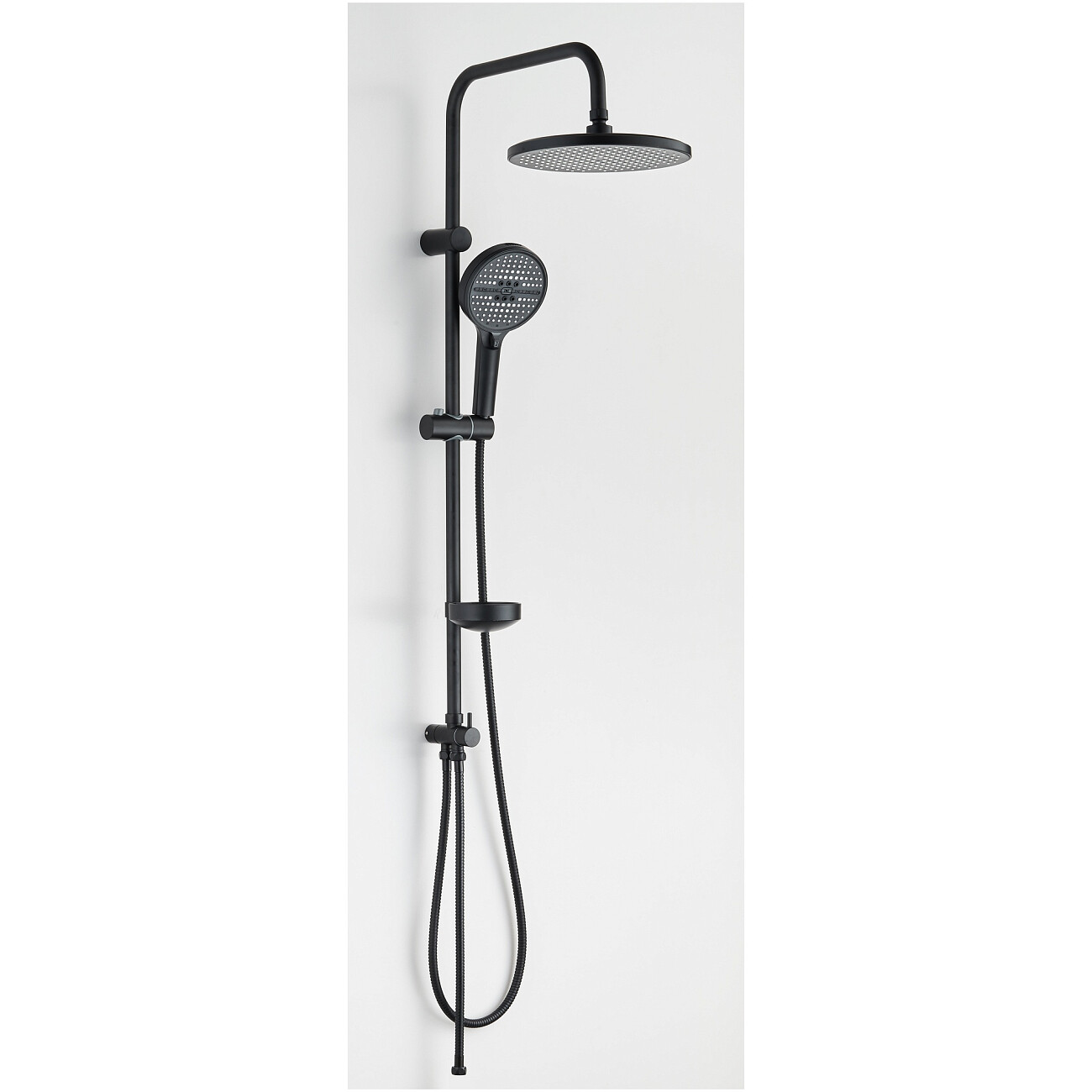 Душевая стойка с верхним душем черная Stworki "Хальмстад" S15180BK - изображение 9