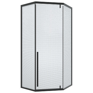 Душевой уголок пятиугольный 90x90 см черный матовый Cerutti SPA C3ABD
