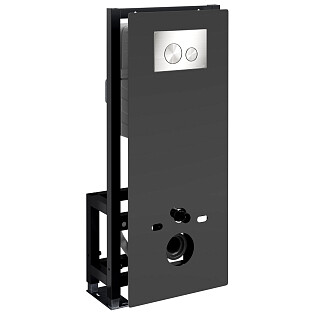 Инсталляция для подвесного унитаза с кнопкой смыва черная Glan 66TLT.010.ME.BL.BN02