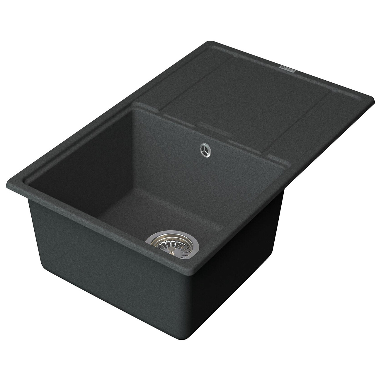 Мойка кухонная кварцевая прямоугольная графит Point "Лаура 78" PN3005GR - изображение 2