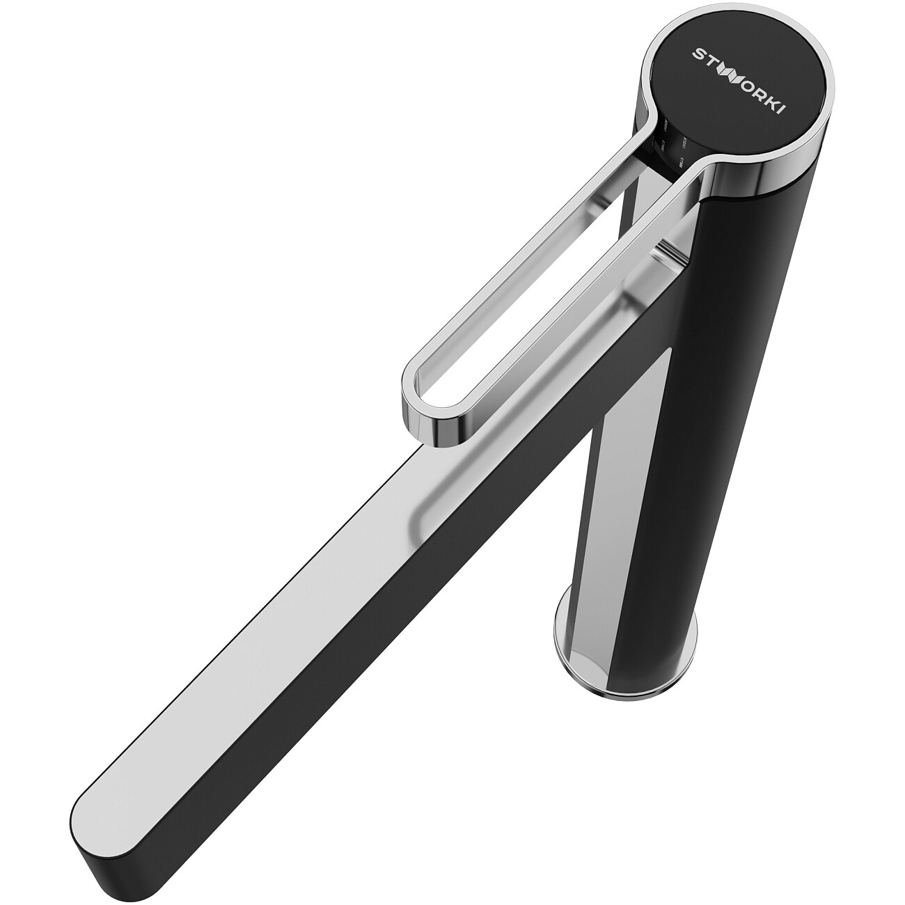 Смеситель для раковины однорычажный черный, хром Stworki "Лександ" S09020BC - изображение 10