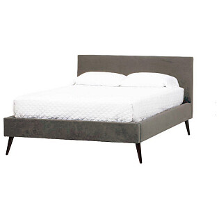 Кровать двуспальная 160х200 светло-серая Pola