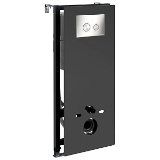 Инсталляция для подвесного унитаза с кнопкой смыва черная Abens 20TLT.010.ME.BL.BN01