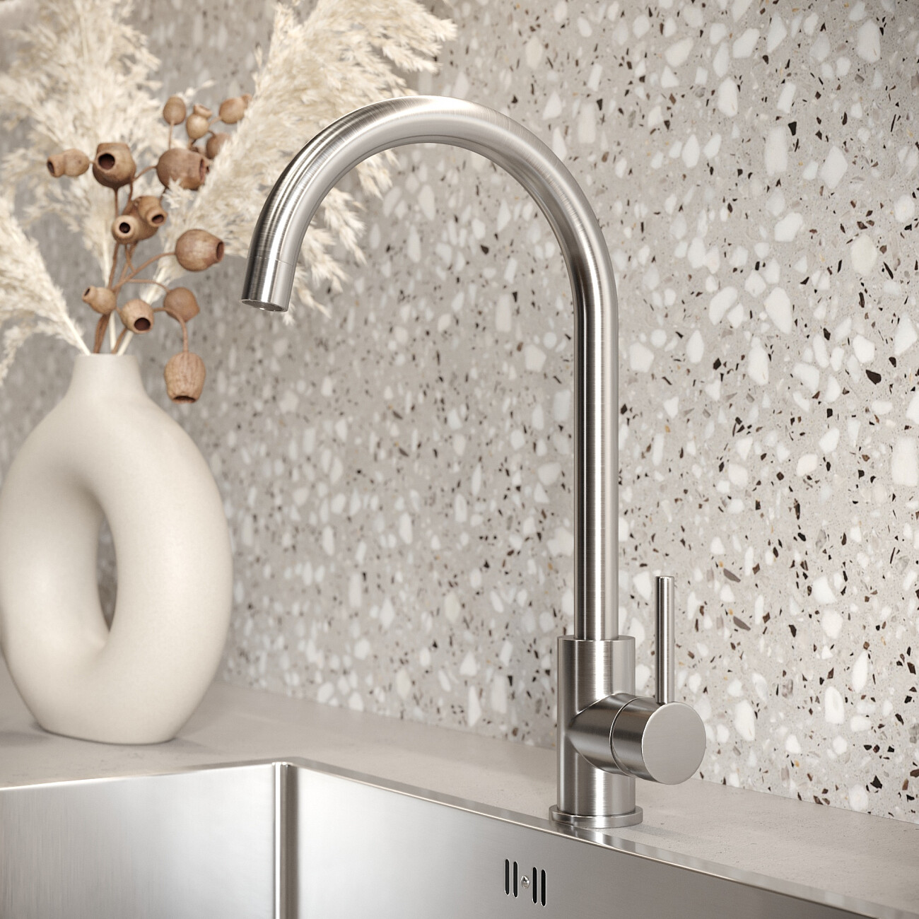 Смеситель для кухни однорычажный хром Domaci "Равенна" DM-030922 - изображение 4