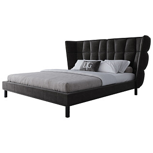 Кровать Husk2 двуспальная 180х200 черная