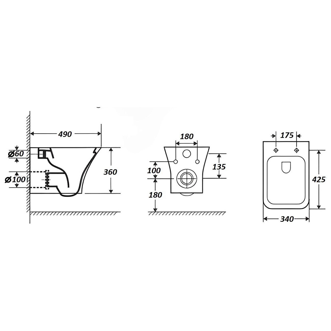 Унитаз подвесной безободковый белый Cerutti SPA Vettore Aria CT7190 - изображение 9