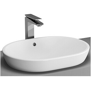 Раковина накладная фарфоровая овальная 46х60 см белая Vitra Metropole 5942B003-0012