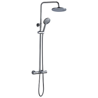 Душевая стойка с верхним душем и термостатом хром Boch Mann Oglio TS BM9648