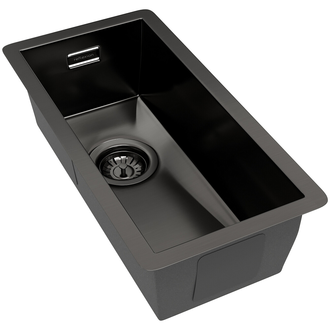 Дополнительная чаша для мойки из нержавеющей стали 44х22 см оружейная сталь Reflexion Como RX2022BL - изображение 4