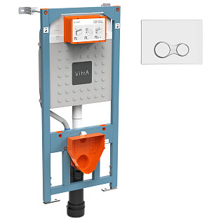 Инсталляция для унитаза и панель смыва глянцевый хром Vitra Rapid 700-1873