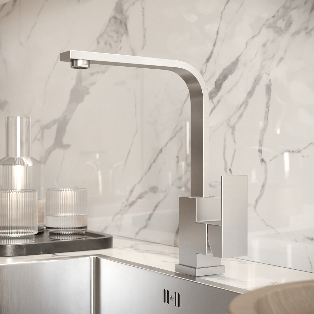 Смеситель для кухни однорычажный хром Domaci "Равенна" DM-051122 - изображение 4