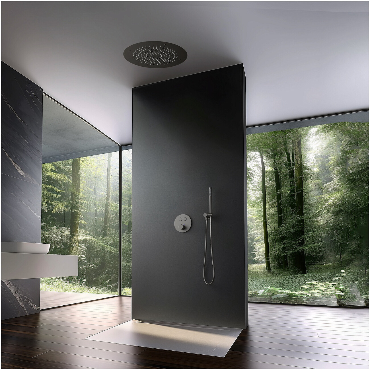 Душевая система встроенная с термостатом черное золото Timo Saona SX-2370-18SM - изображение 3