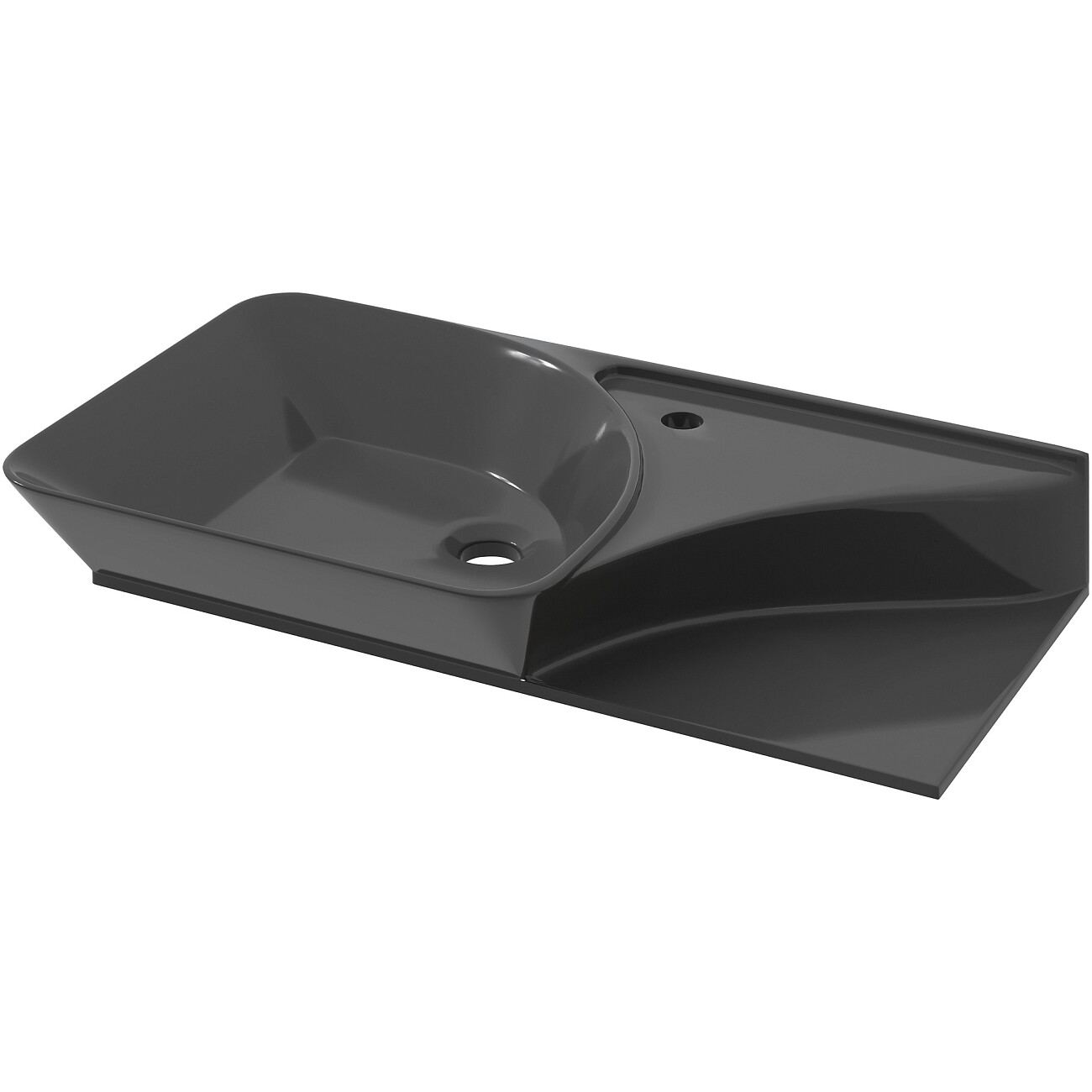 Раковина мебельная фаянсовая 80 см антрацит Stworki "Ши" 3080-KL - изображение 5