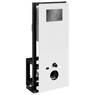 Инсталляция для подвесного унитаза с кнопкой смыва белая Glan 66TLT.010.ME.WH.PB02