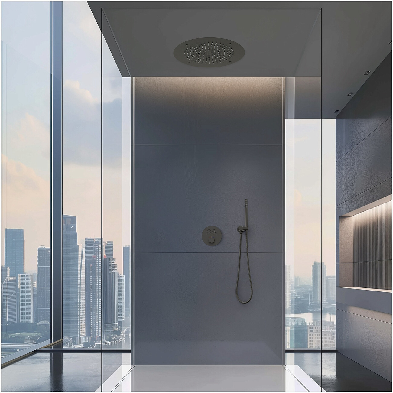 Душевая система встроенная с термостатом черное золото Timo Saona SX-2370-18SM - изображение 4