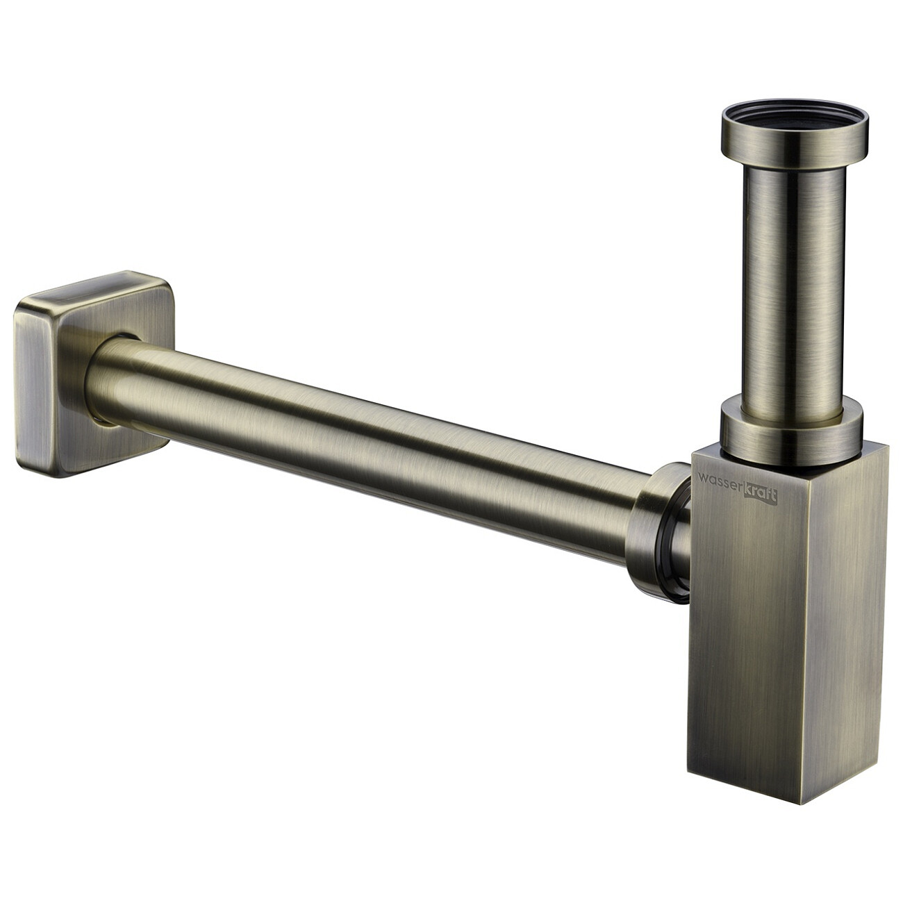 Сифон для раковины латунный светлая бронза Wasserkraft A096 - изображение 2