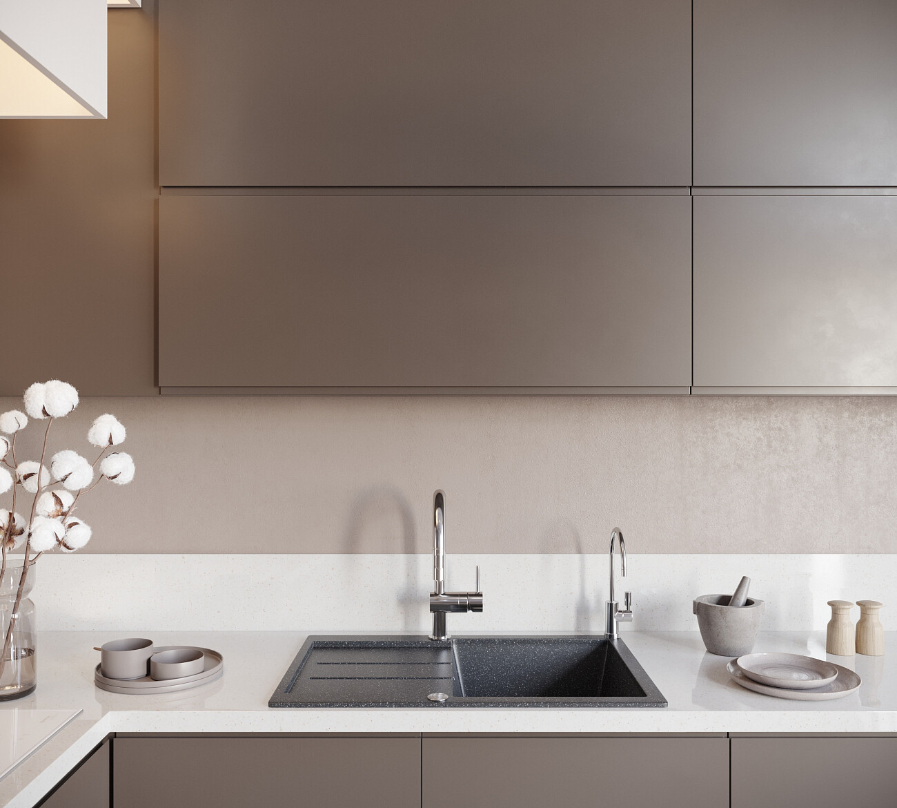 Мойка кухонная черная Domaci "Бьелла" DMC-25-308 - изображение 4