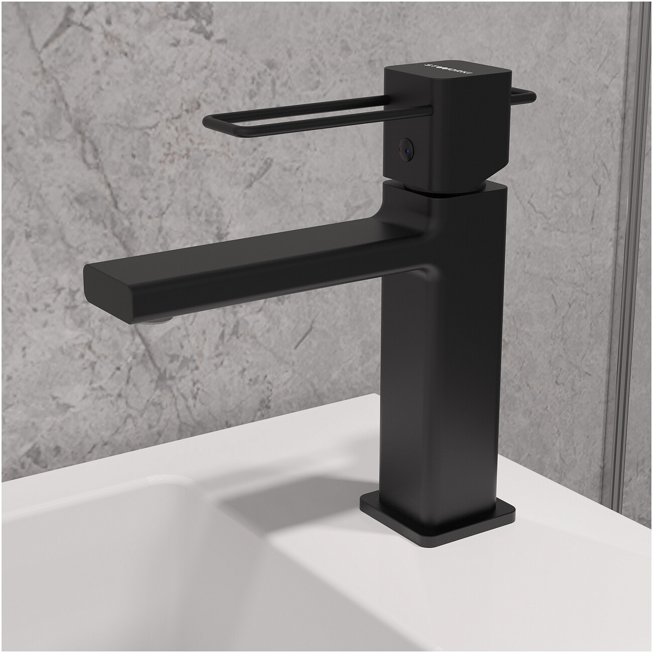 Смеситель для раковины однорычажный черный Stworki "Брамминг" S40010BK - изображение 5