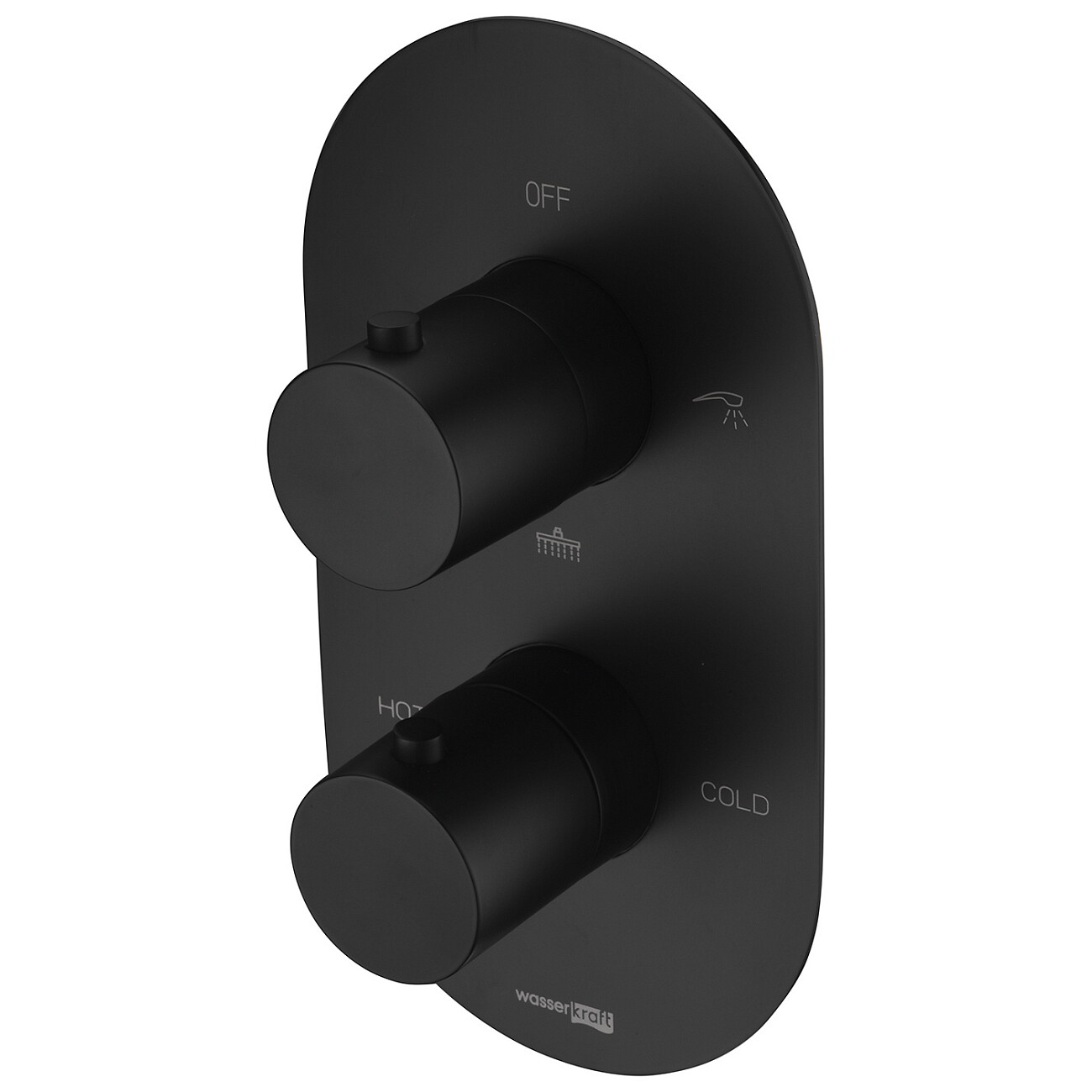 Смеситель для ванны и душа встраиваемый термостатический черный Wasserkraft 7444 Thermo - изображение 5