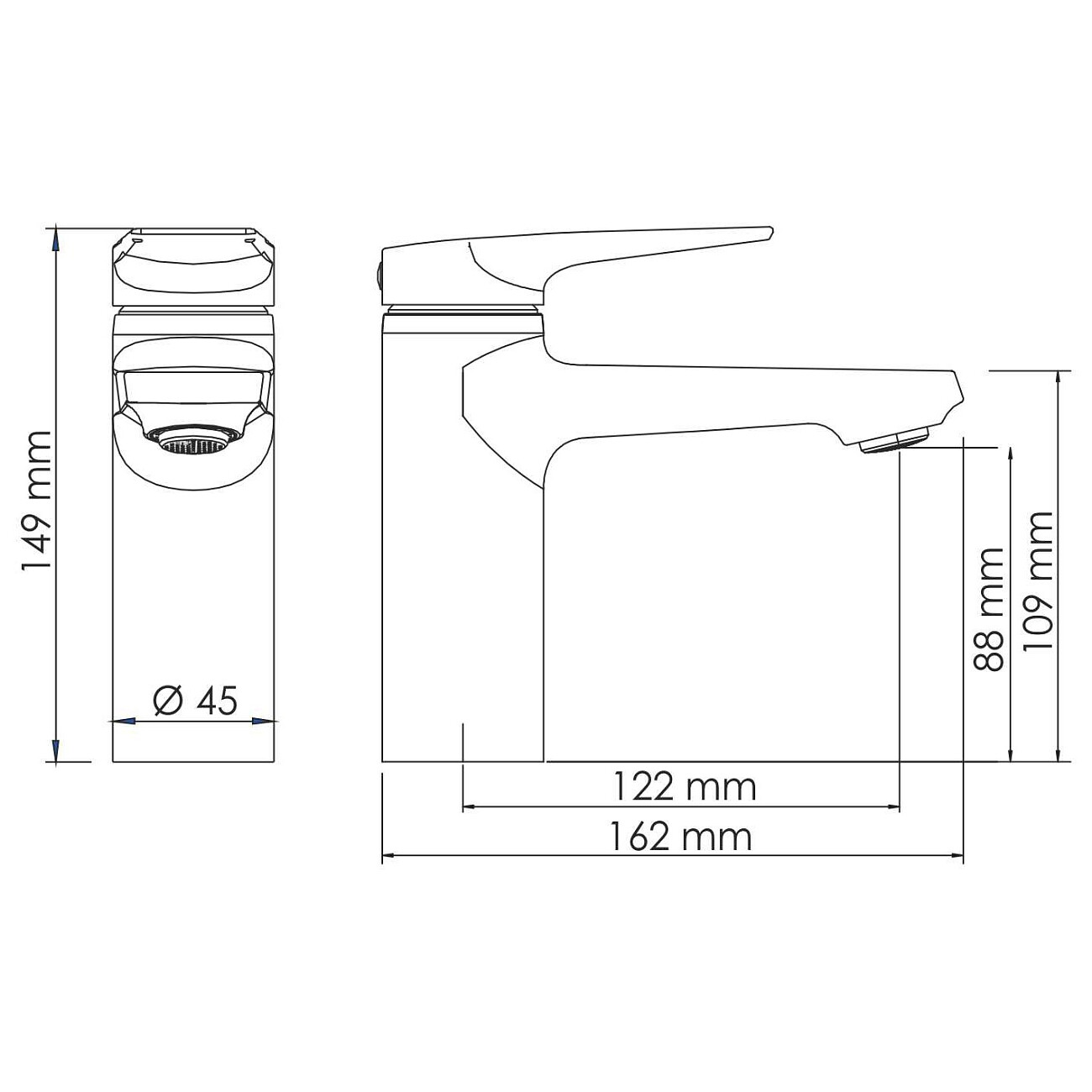 Смеситель для раковины из латуни черный Wasserkraft 6603 - изображение 11