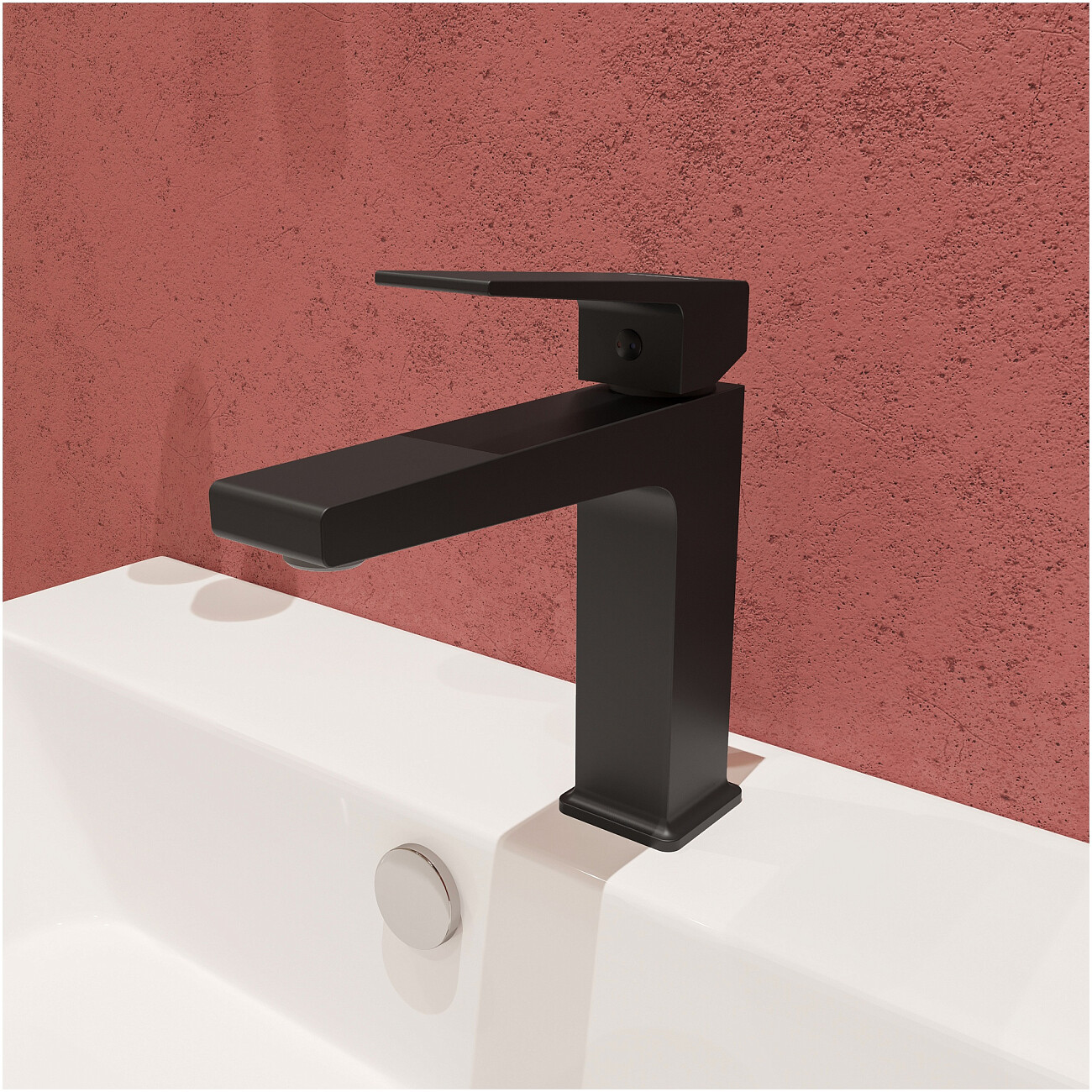 Смеситель для раковины однорычажный черный Stworki "Нюборг" S37010BK - изображение 5