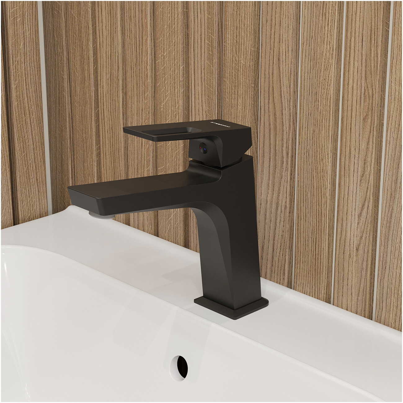 Смеситель для раковины однорычажный черный Stworki "Хедмарк" S38010BK - изображение 5