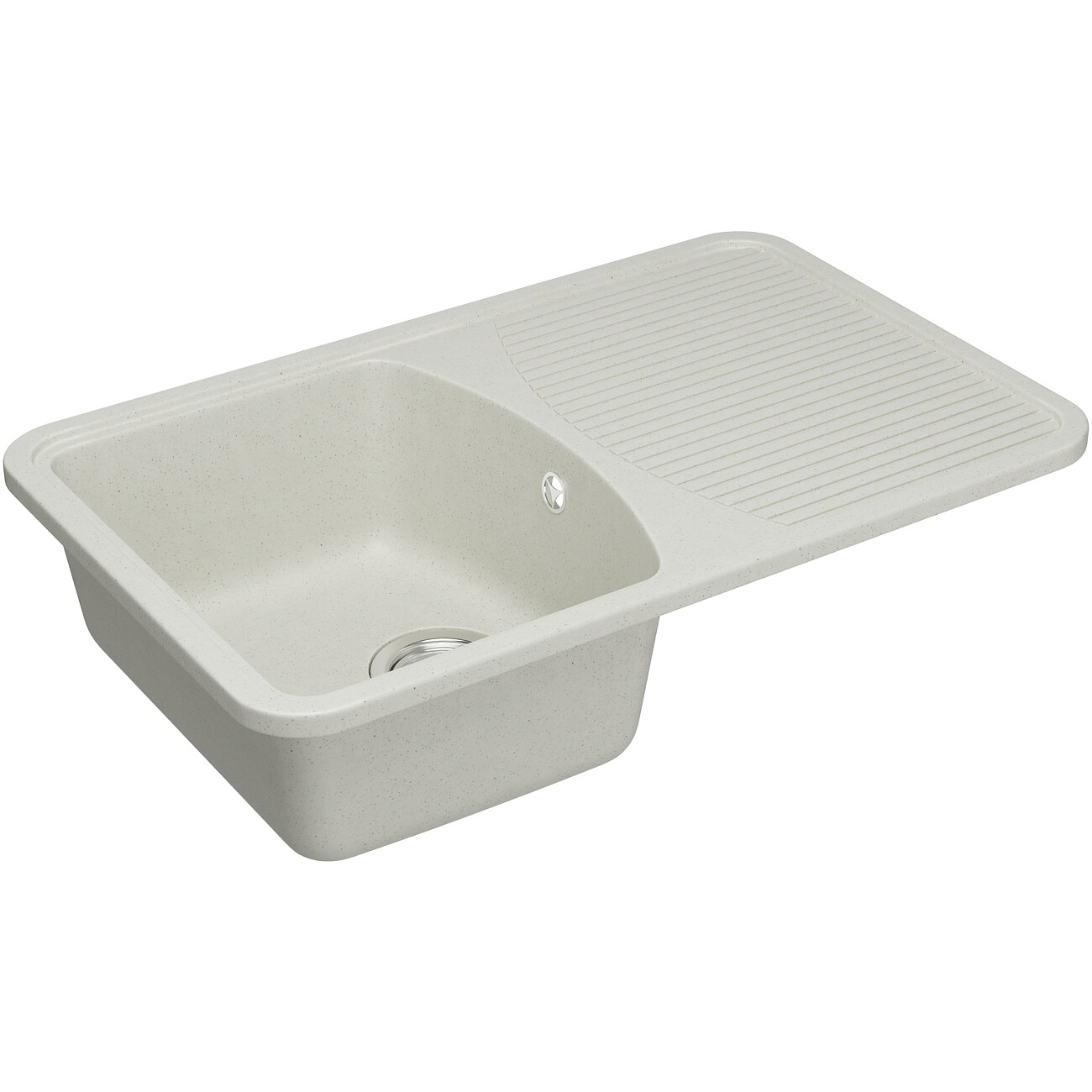 Мойка кухонная из искусственного мрамора белая Domaci "Парма" 76-47-200 - изображение 5