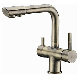 Смеситель для кухни под фильтр из латуни светлая бронза Wasserkraft A8037