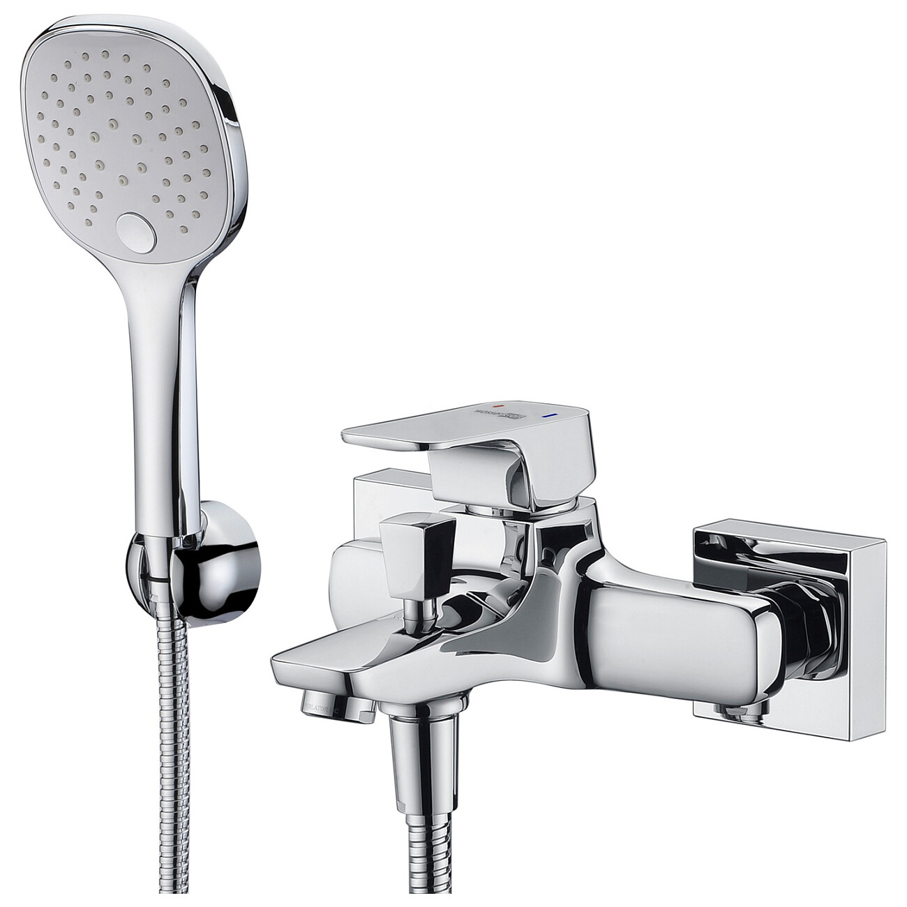 Душевой комплект с лейкой и коротким изливом хром Wasserkraft Salm 2701 - изображение 3