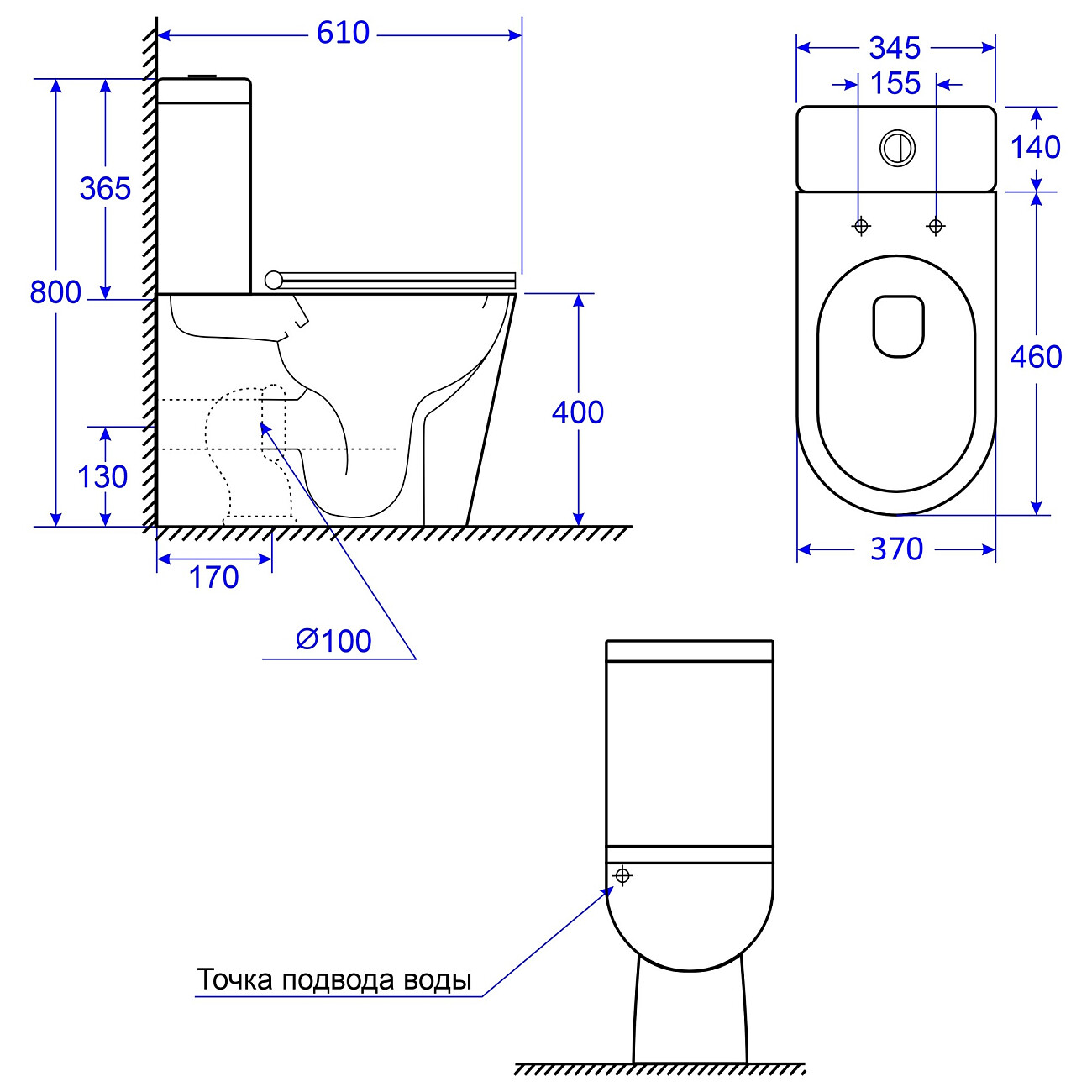 Унитаз-компакт безободковый с микролифтом белый Creto Cer C4 1803-Cer-C4NP - изображение 10