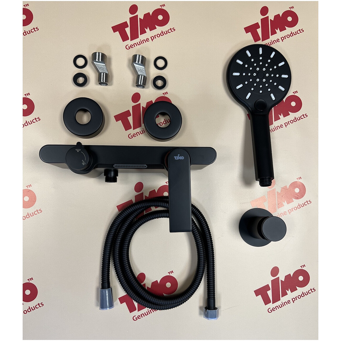 Душевая стойка с держателем и смесителем черная Timo Anni 2714-03Y - изображение 4