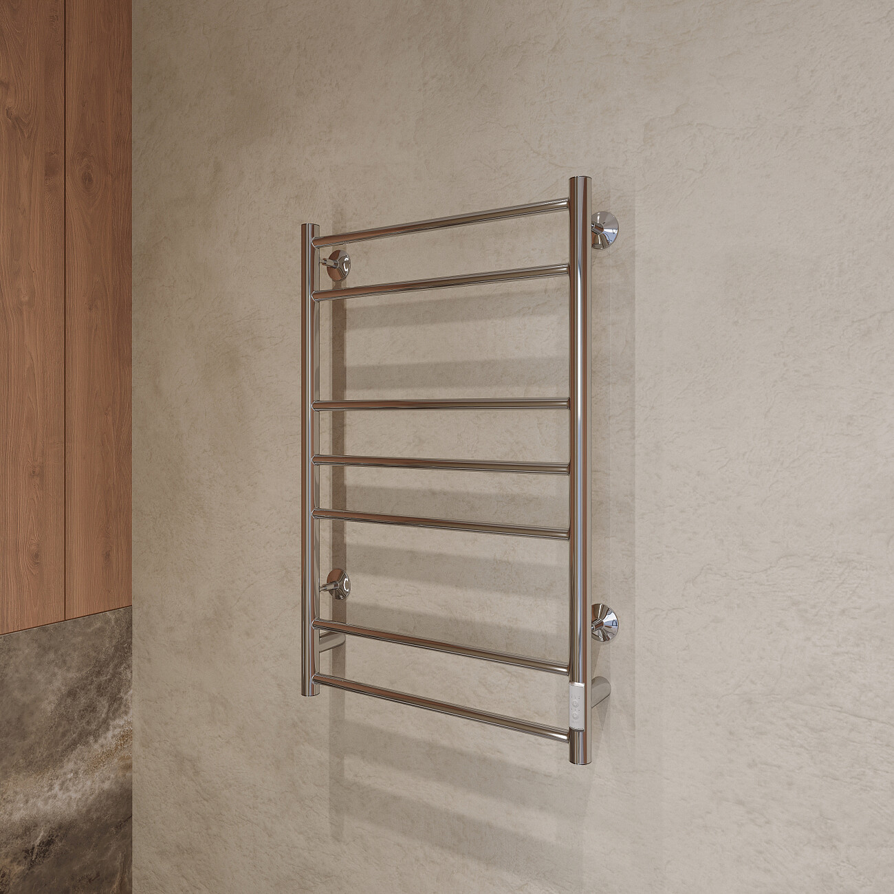 Полотенцесушитель электрический 80х50 см хром Ewrika "Сафо" АС3 4657763847661 - изображение 6