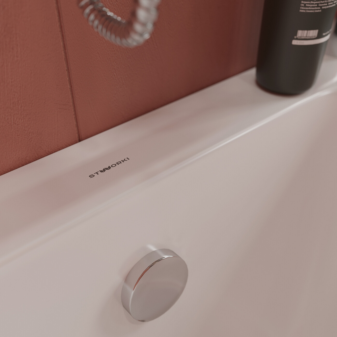 Ванна акриловая прямоугольная с каркасом 180х80 см белая Stworki "Стокгольм" 270056 - изображение 5