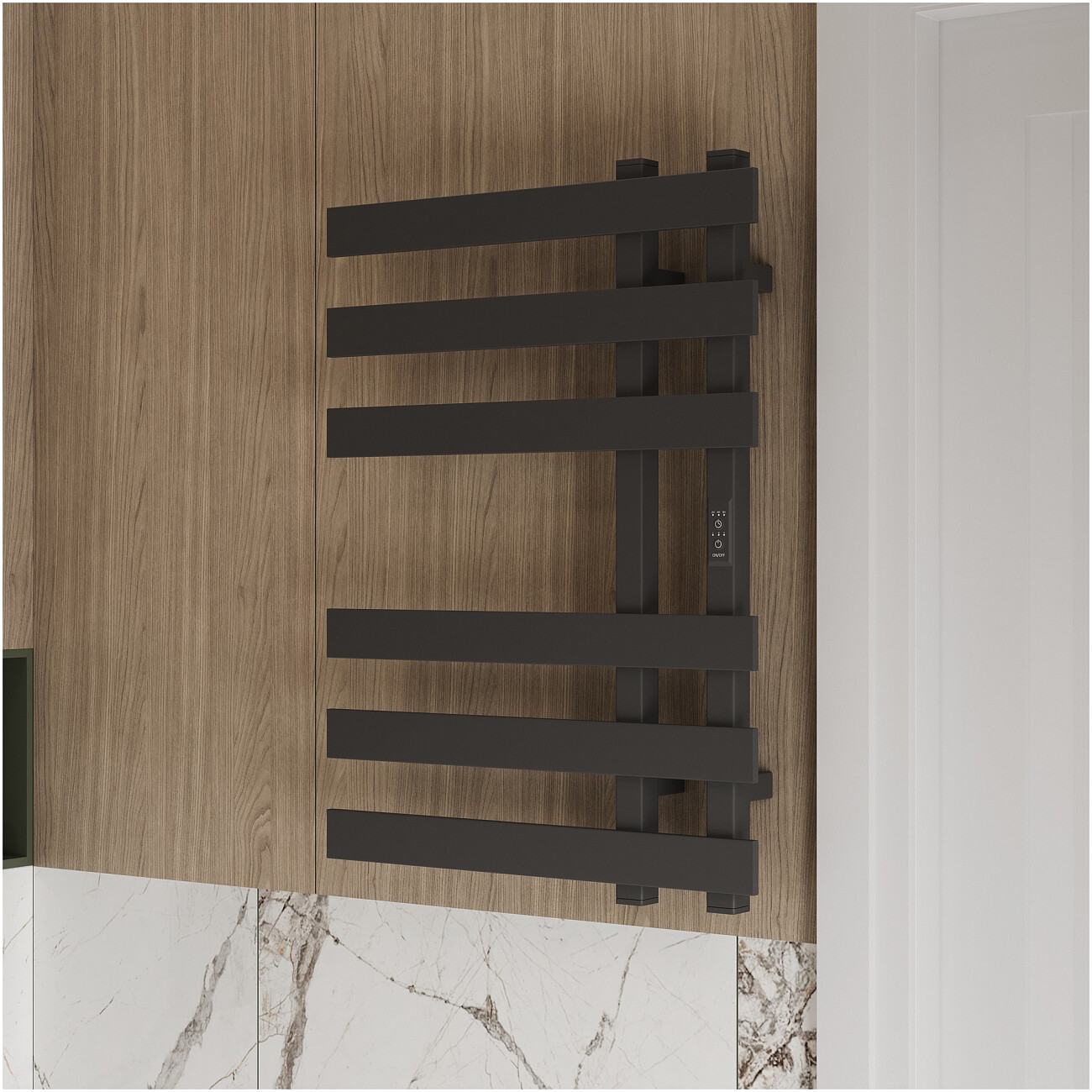 Полотенцесушитель электрический 70х50 см графит Ewrika "Медея" LX 4657819952905 - изображение 7