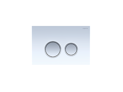 Кнопка смыва стеклянная прямоугольная 17х25 см белая, хром Aquatek KDI-0000028