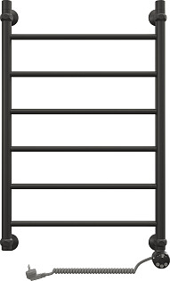 Полотенцесушитель электрический 80х50 см черный матовый Ewrika &quot;Сафо&quot; P R