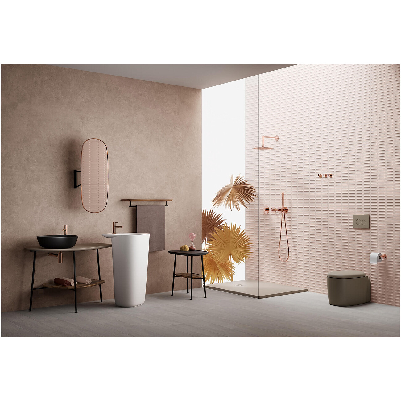 Душевой комплект встраиваемый с верхним душем и лейкой хром Vitra Origin A49266EXP - изображение 7