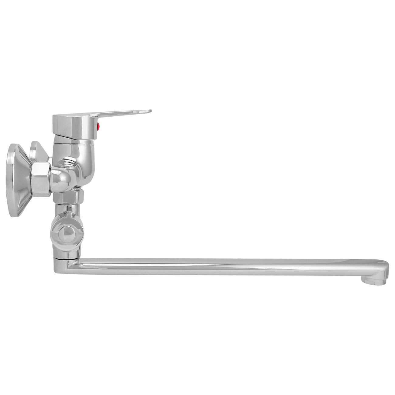 Смеситель универсальный латунный однорычажный с поворотным L-изливом хром Istok life Luxe 0402.772 - изображение 9