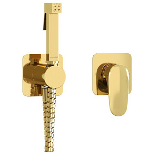 Гигиенический душ с встраиваемым смесителем золото Wasserkraft A2151.280.238.216