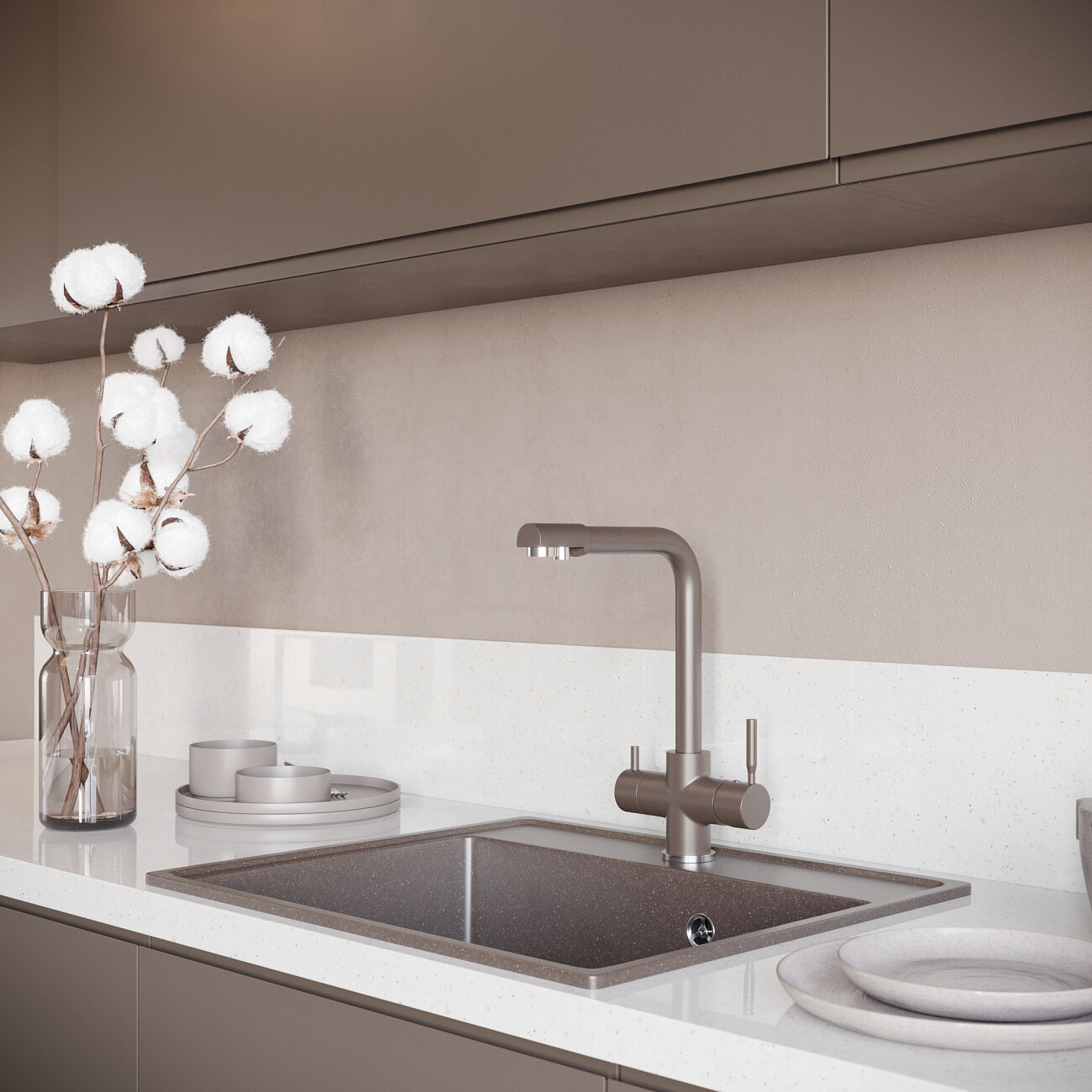 Мойка кухонная трюфель Domaci "Солерно" DF 580-06 - изображение 3