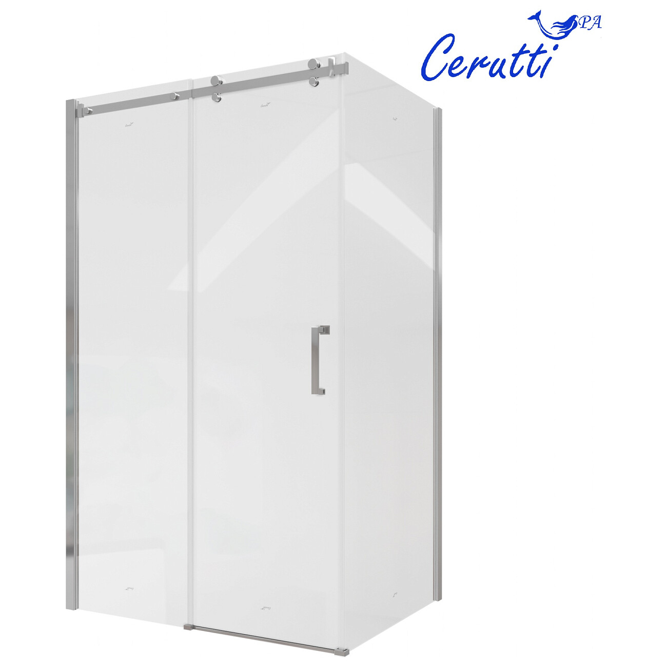 Душевой уголок прямоугольный 90x120 см хром Cerutti SPA Ceza's 120 - изображение 6