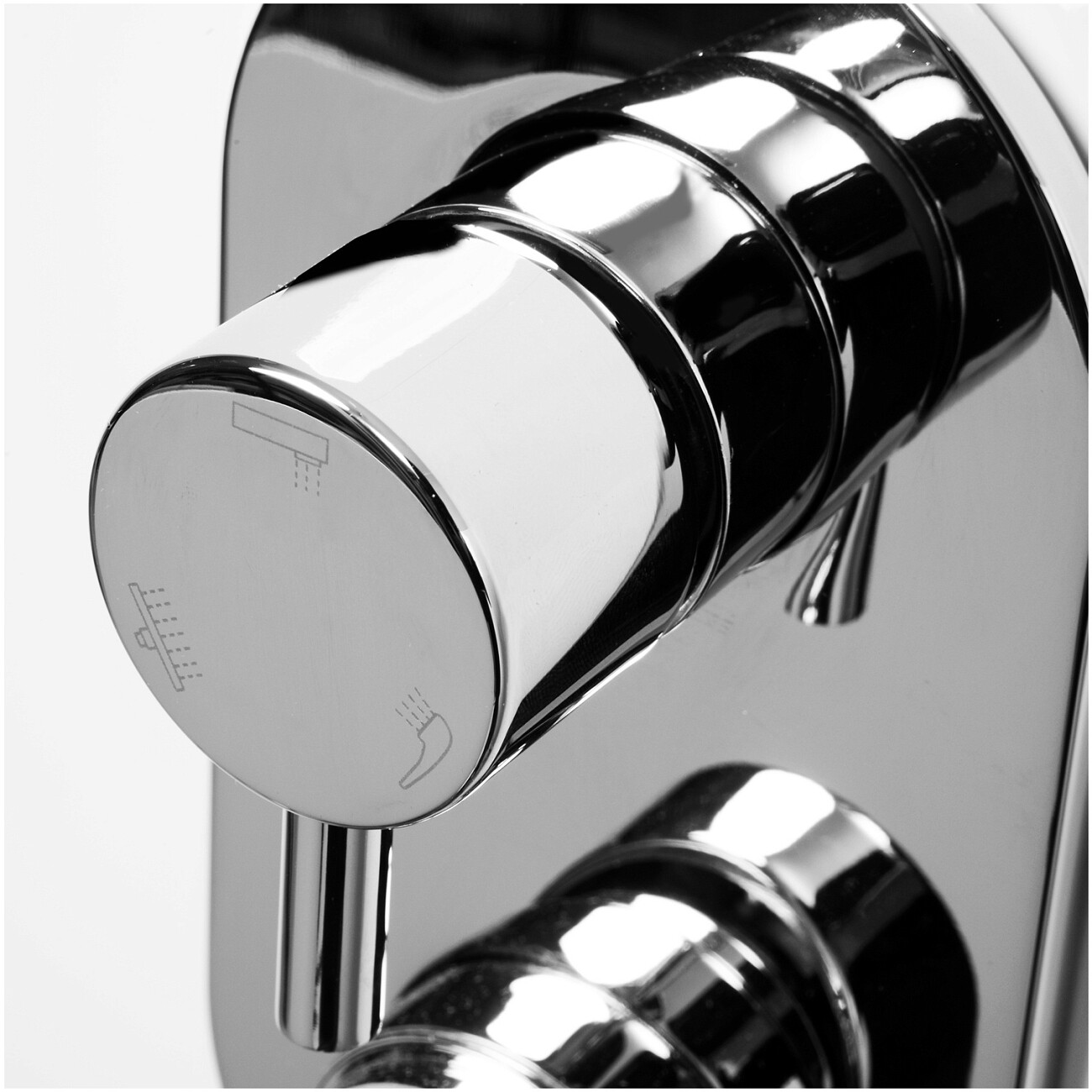 Смеситель для ванны и душа встраиваемый из латуни хром Wasserkraft 5871 - изображение 2