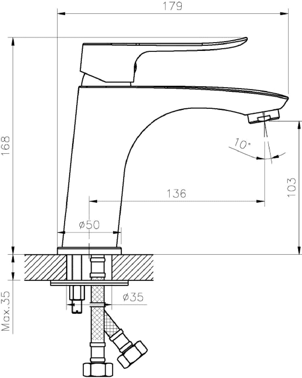 Душевой комплект с тропическим душем и смесителями хром Stworki "Хадстен" XA-05cr-XA-02cr-XA-01cr - изображение 4