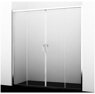 Душевая дверь раздвижная 160х190 см прозрачная, хром Wasserkraft Lippe 45S45