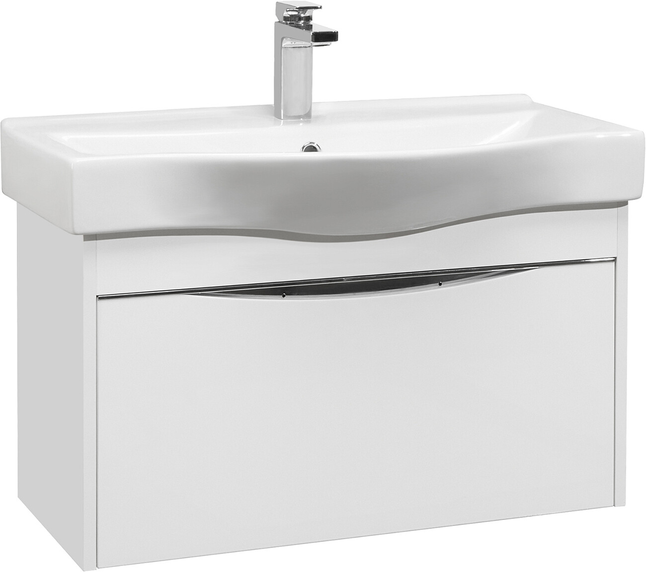 Раковина мебельная фарфоровая 80 см белая Stworki "Беверли" - изображение 8