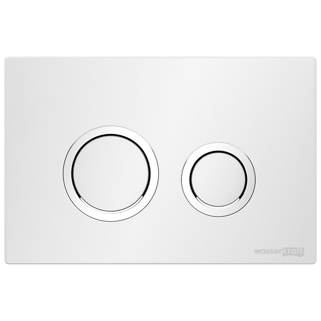 Кнопка смыва для инсталляции белая, хром Wasserkraft WH01 - изображение 3